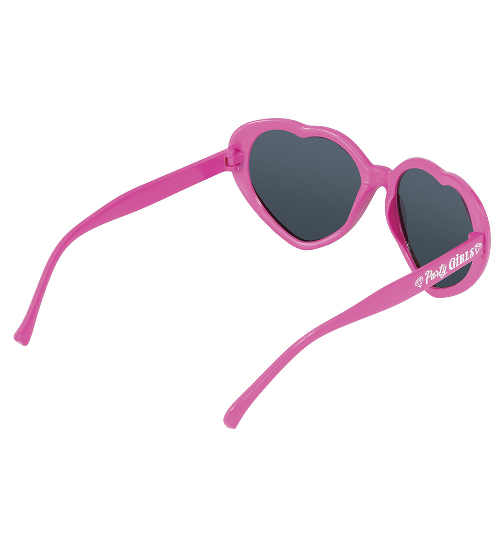 Brýle - růžová srdíčka "Party girls"