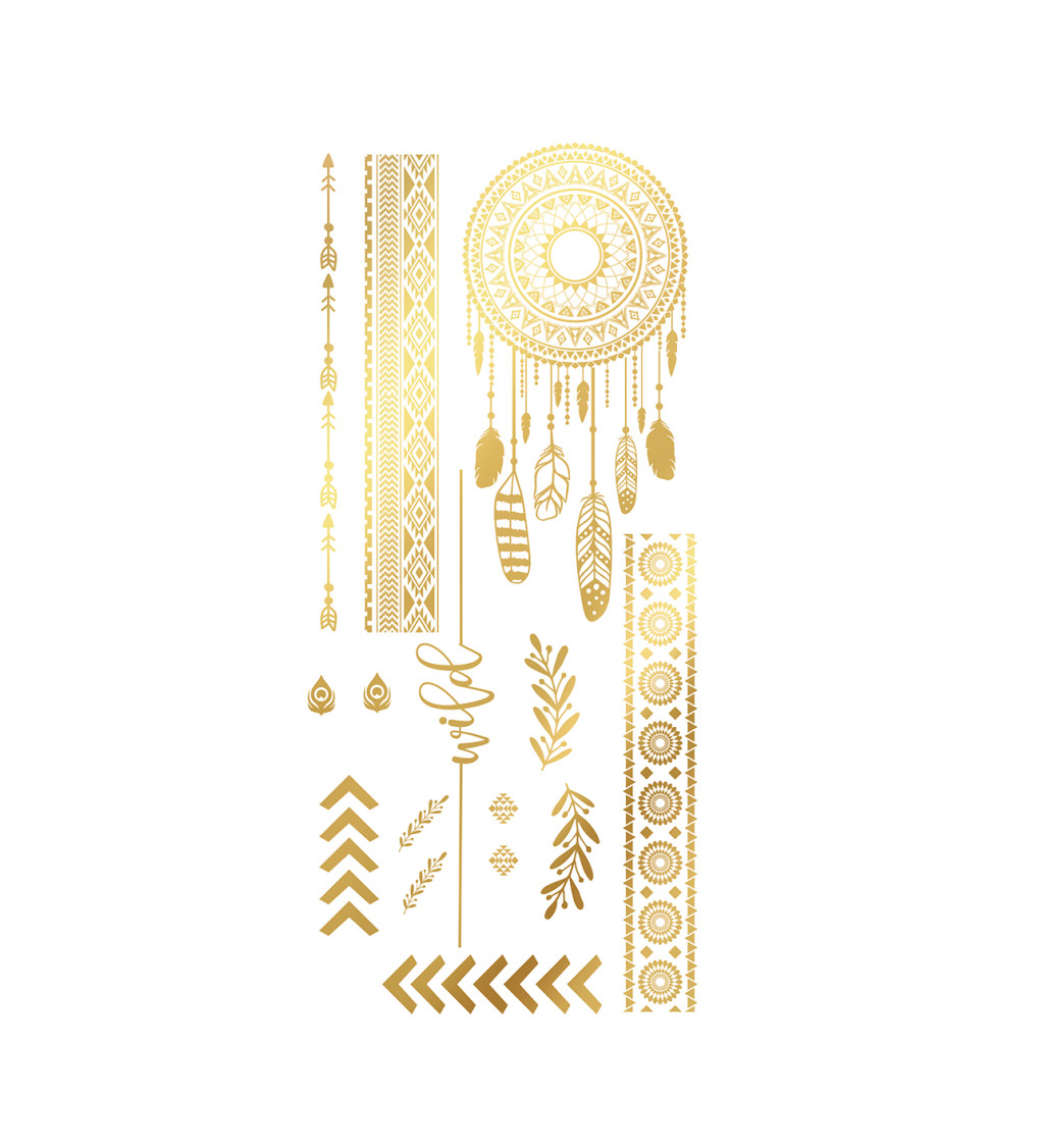 Hippie zlaté tetování