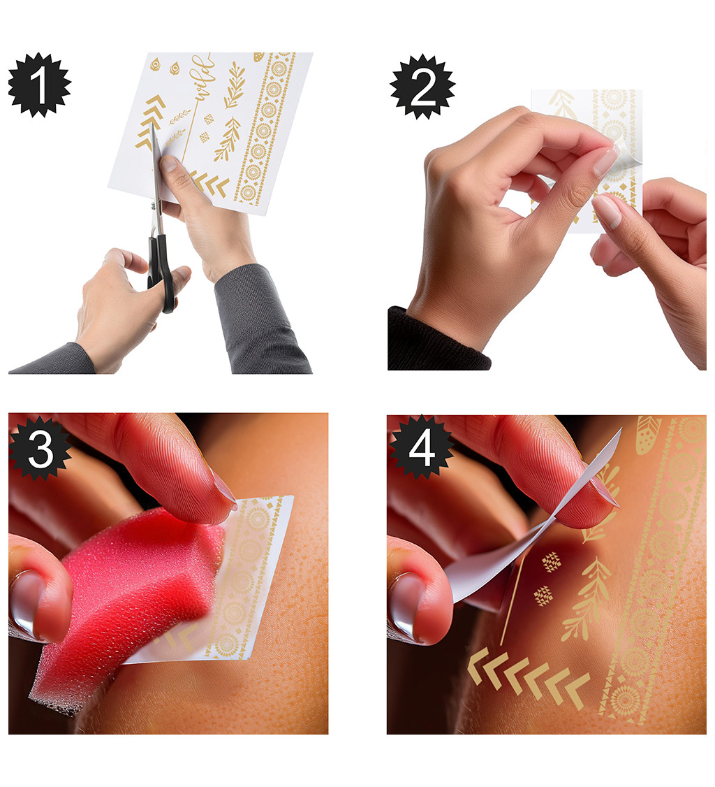 Hippie zlaté tetování