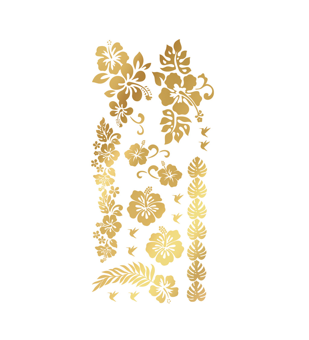 Zlaté květy - tetování