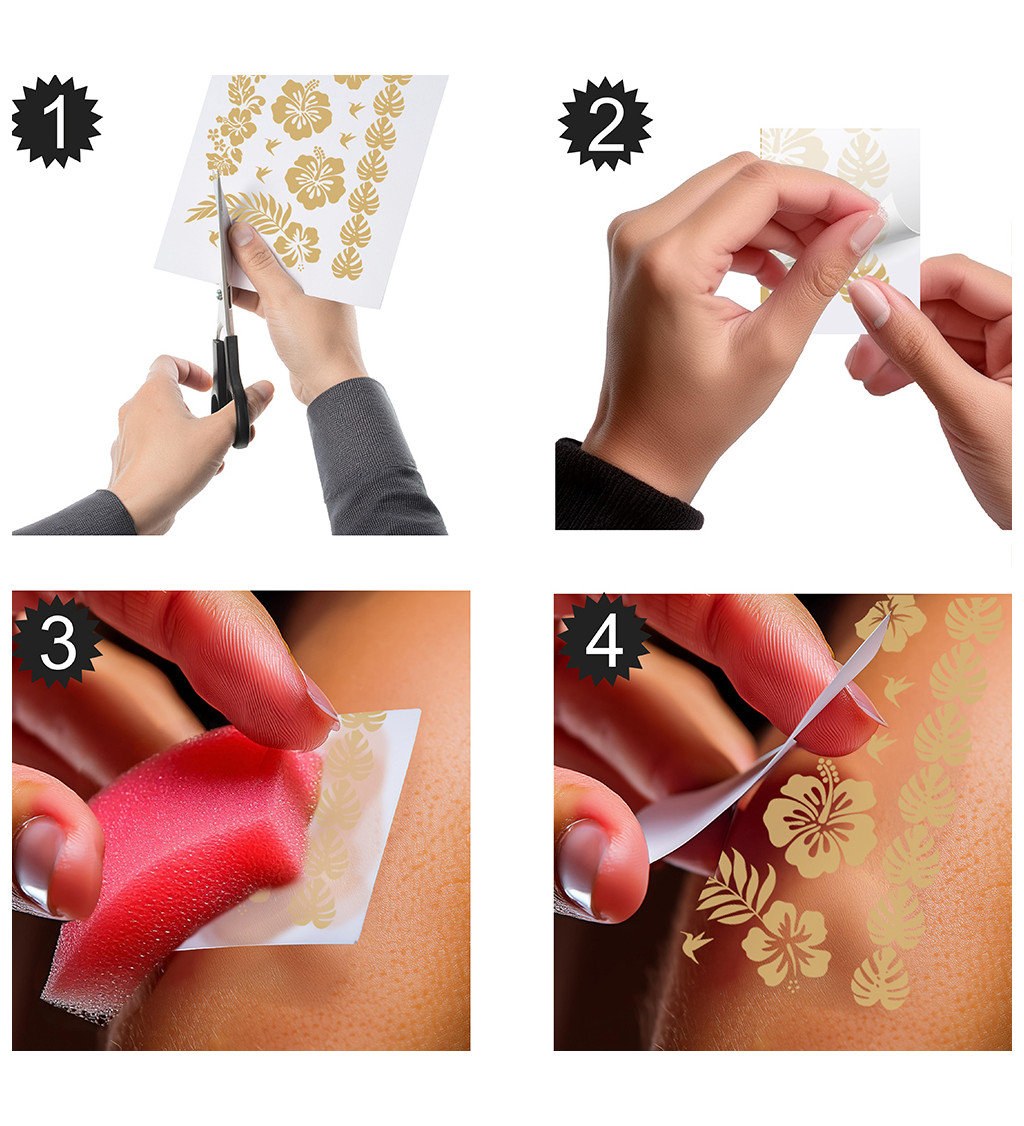 Zlaté květy - tetování