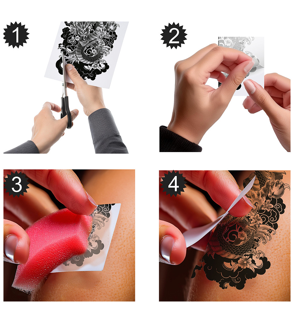 Dočasné tetování - drak