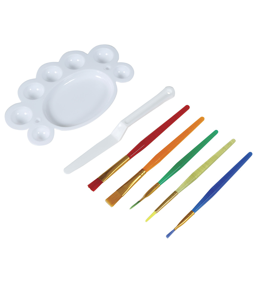 Sada na make-up - štětečky s paletkou