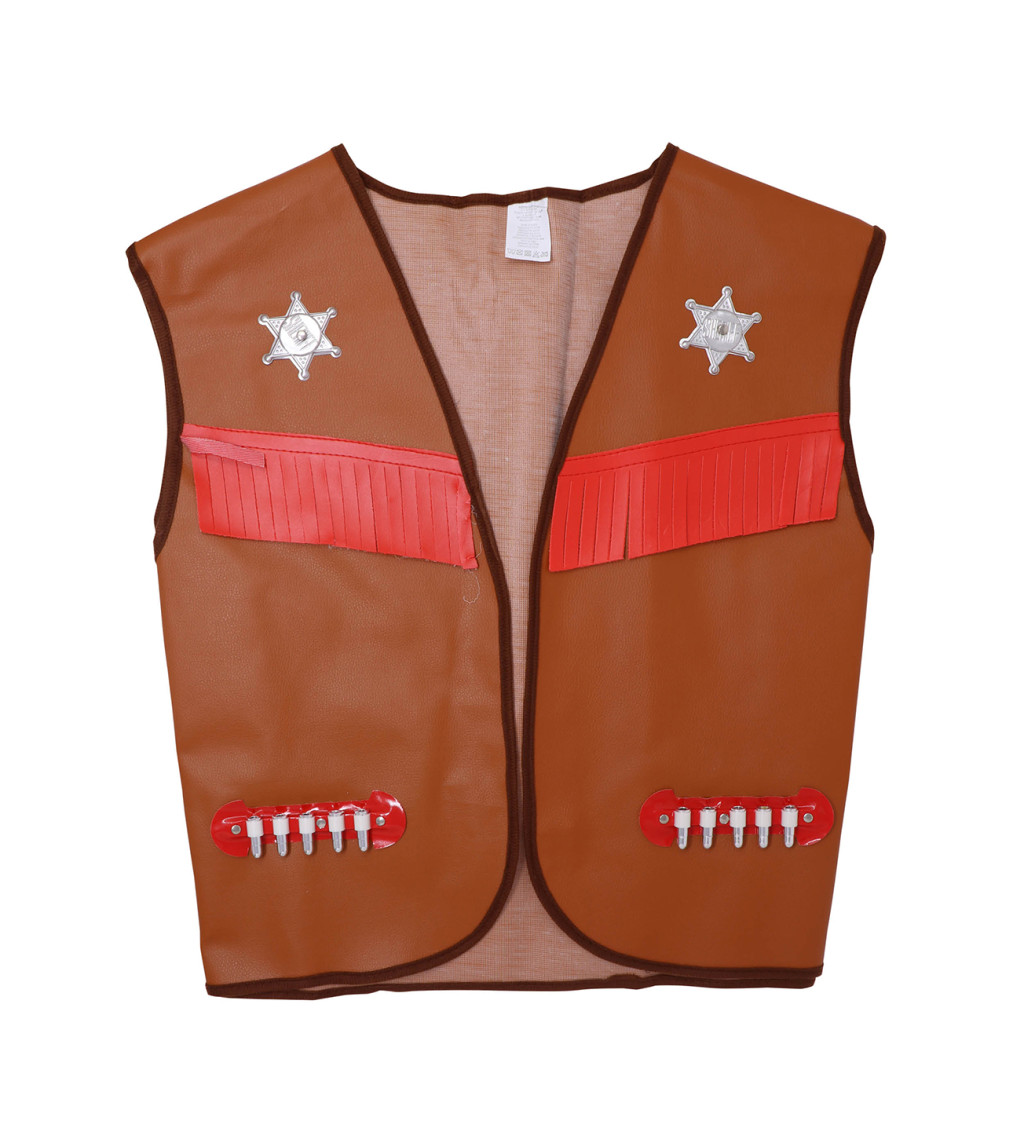 Hnědá kovbojská vesta