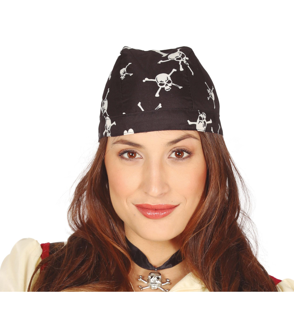 Šátek s lebkami pro piráta