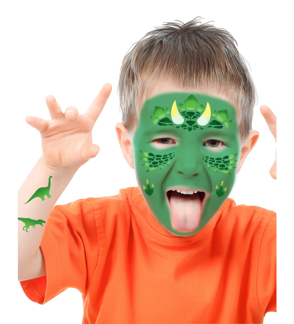 Šablona na make-up - dinosaurus