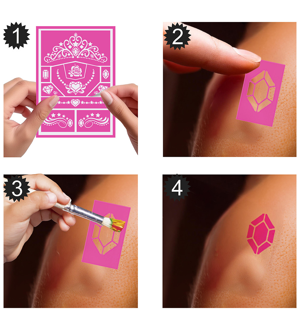 Šablona na make-up - princezna