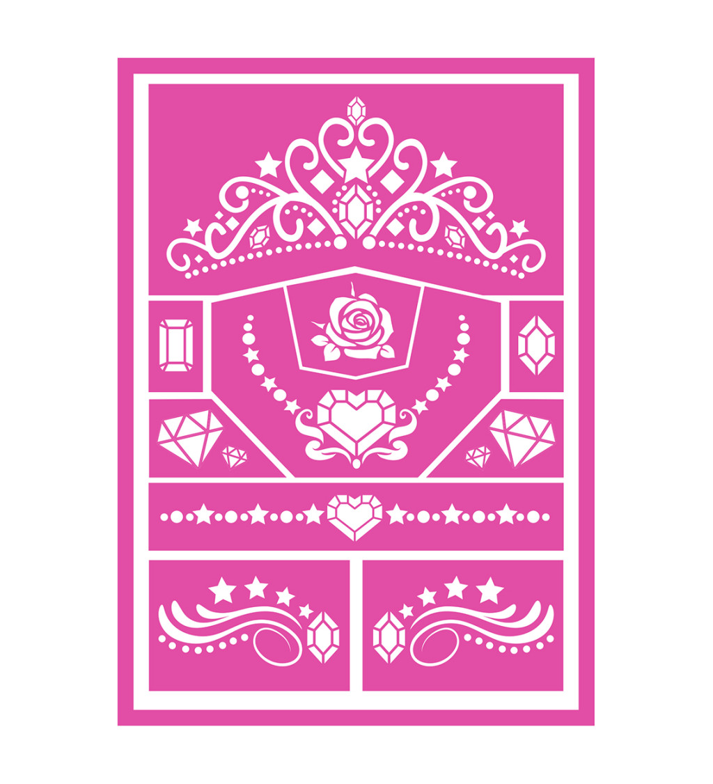 Šablona na make-up - princezna