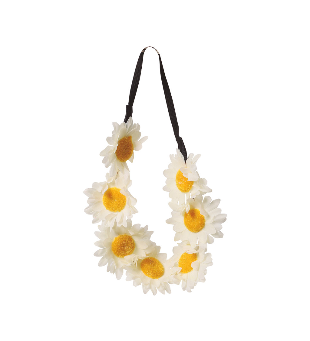 Čelenka s bílými květy