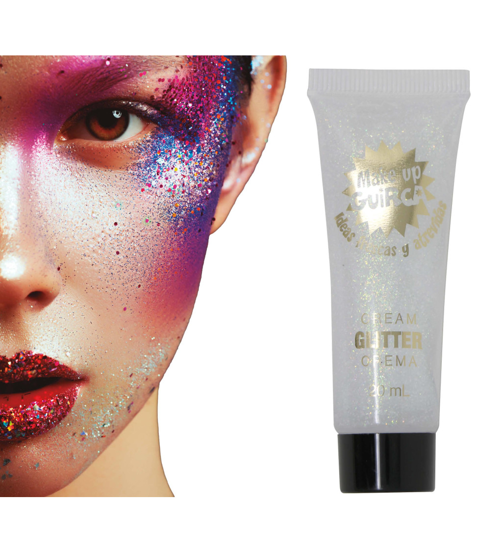 Duhový třpytivý krémový make-up