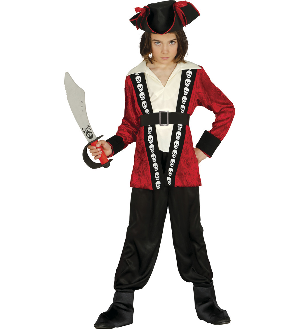 Pirát s lebkami- dětský kostým