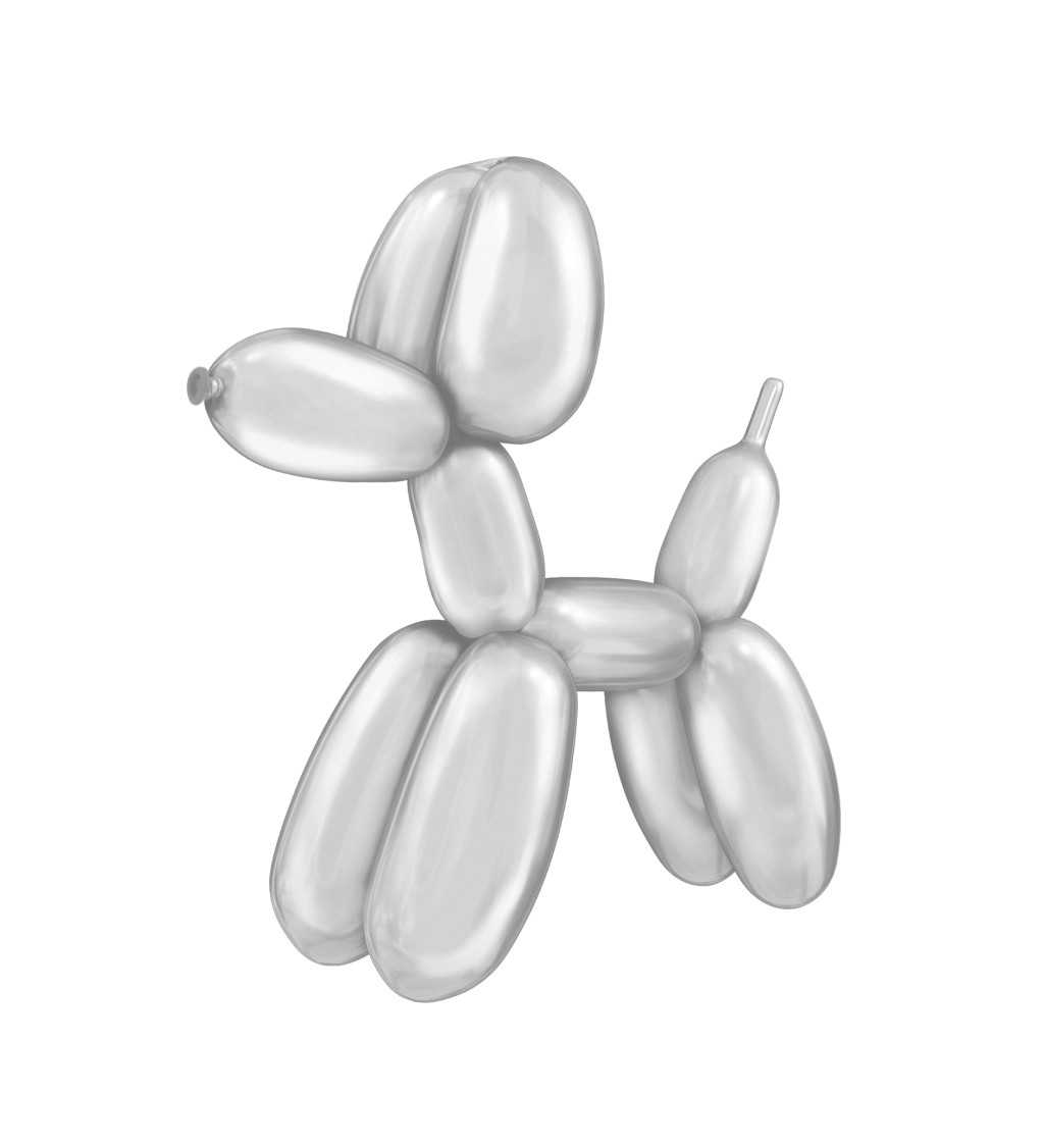 Modelovací balónky - Stříbrné
