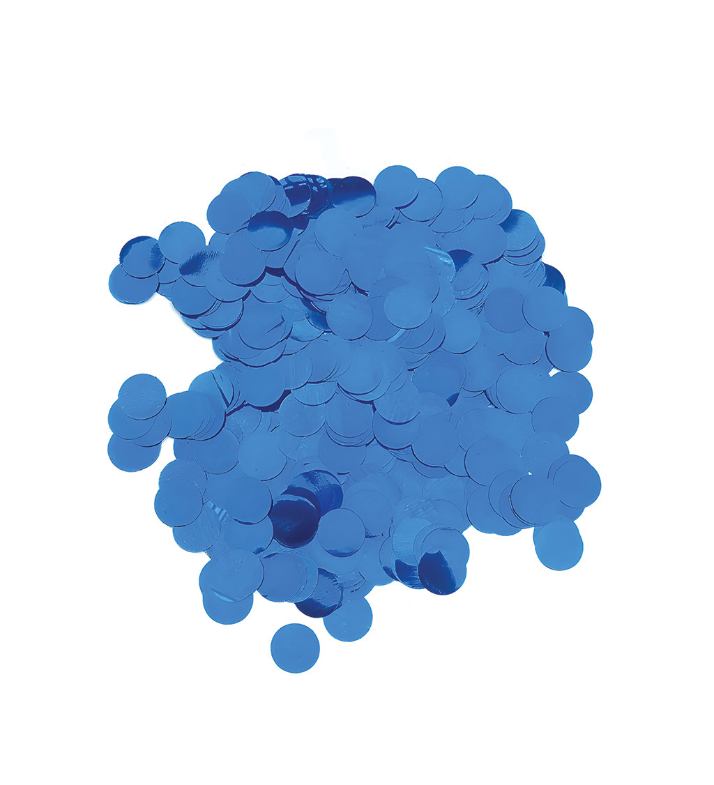 Metalické konfety - Modré