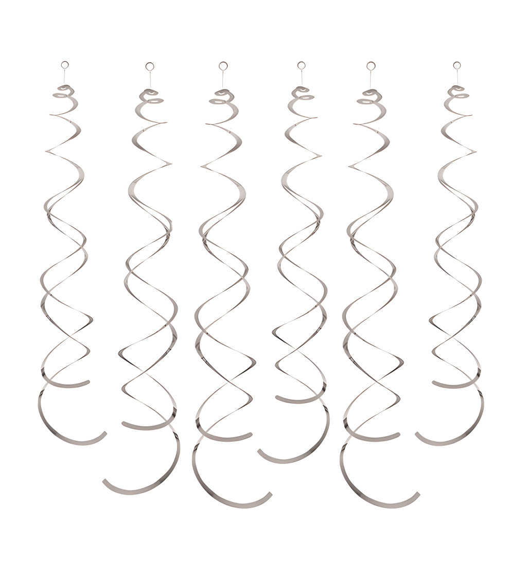 Dekorační spirály - Stříbrné