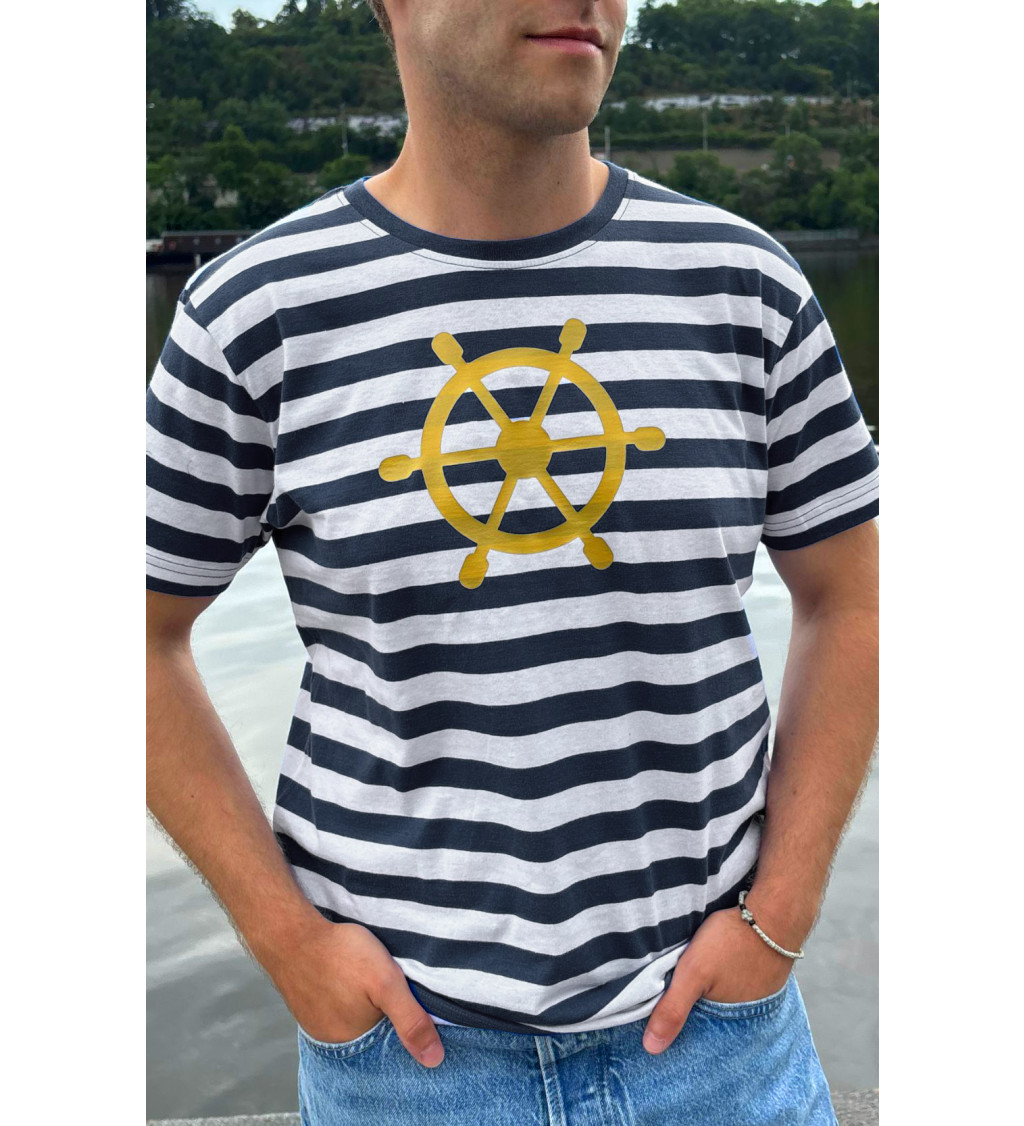 Pánské námořnické tričko kormidlo