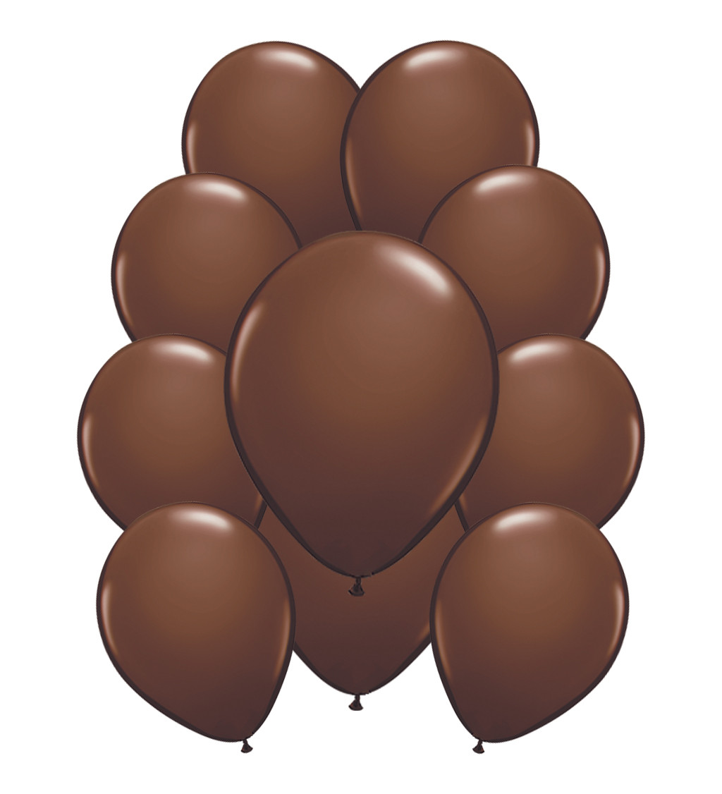 Latexové balónky pastelové - Tmavě hnědé