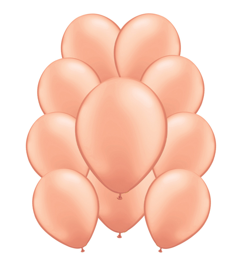 Latexové balónky metalické - Růžové zlato