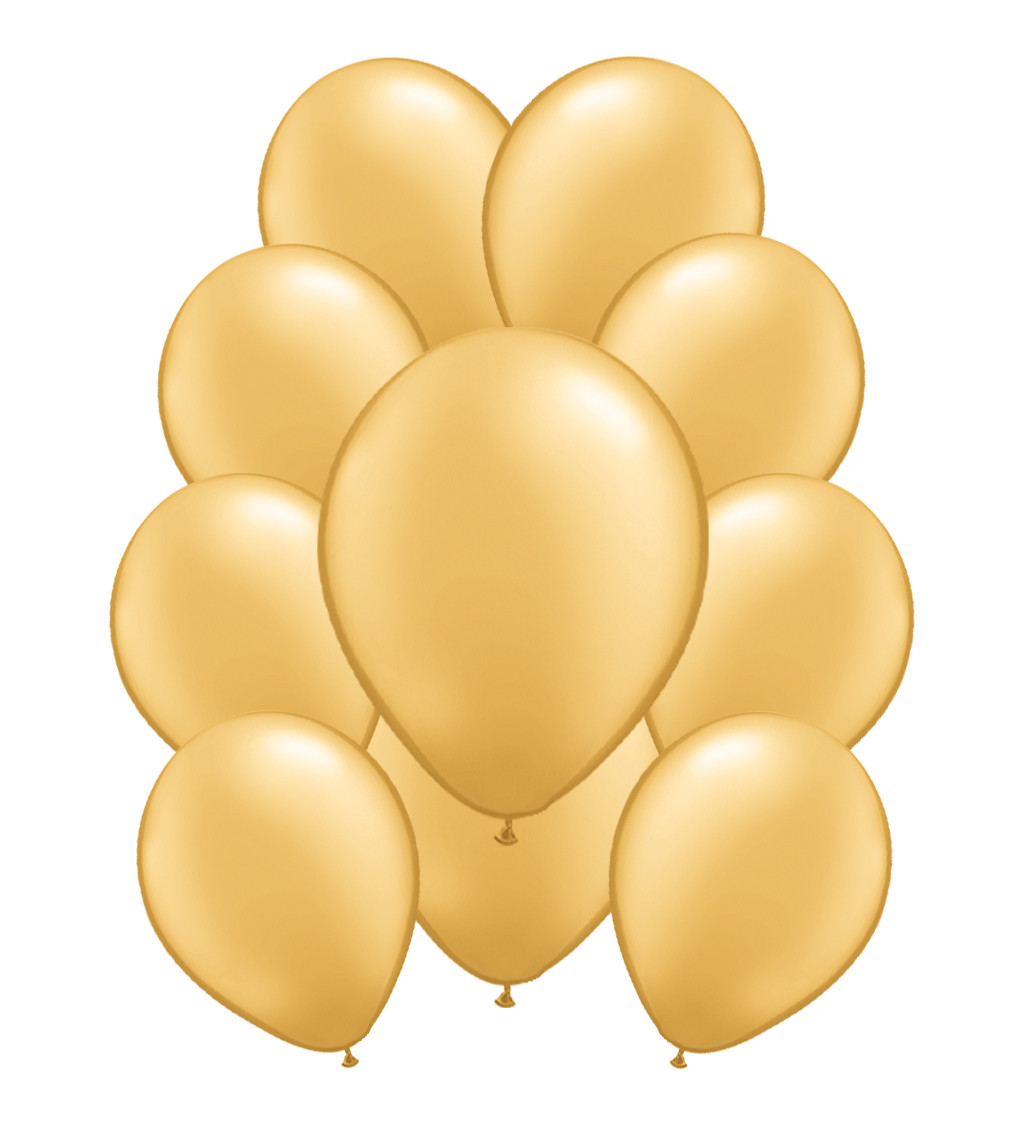 Latexové balónky metalické - Zlaté