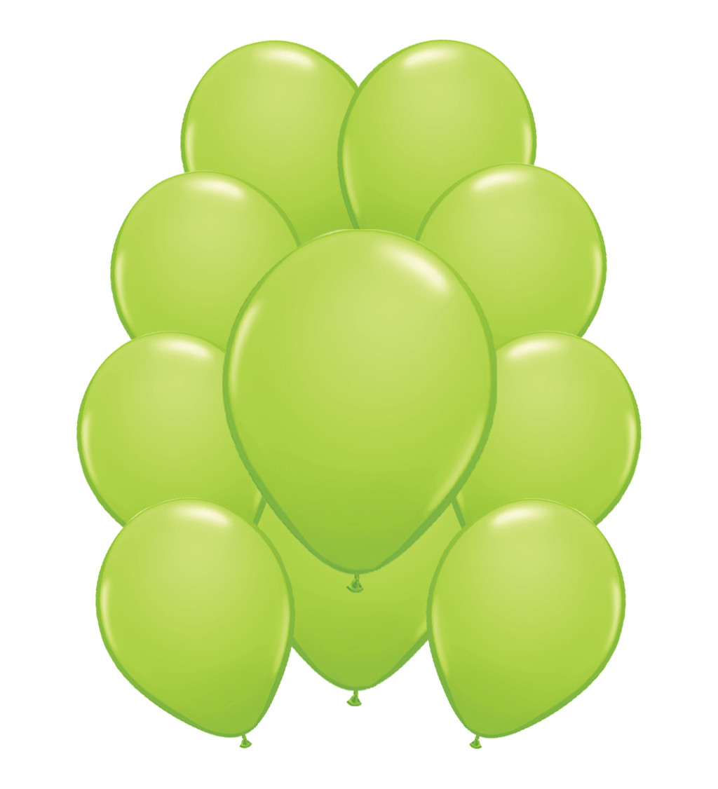 Latexové balónky metalické - Světle zelené