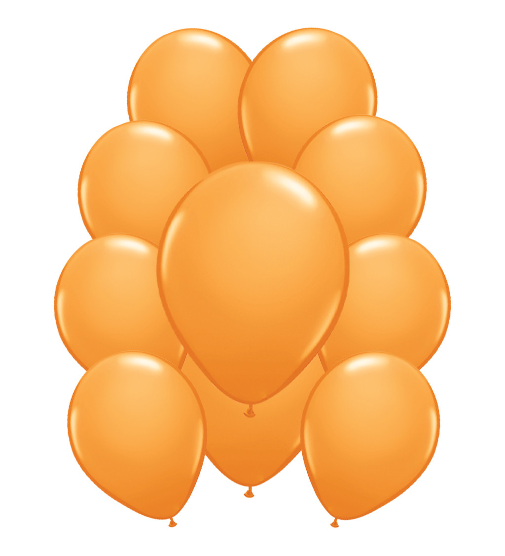 Latexové balónky metalické - Oranžové