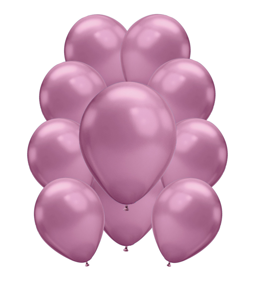 Chromové latexové balónky - Fialové