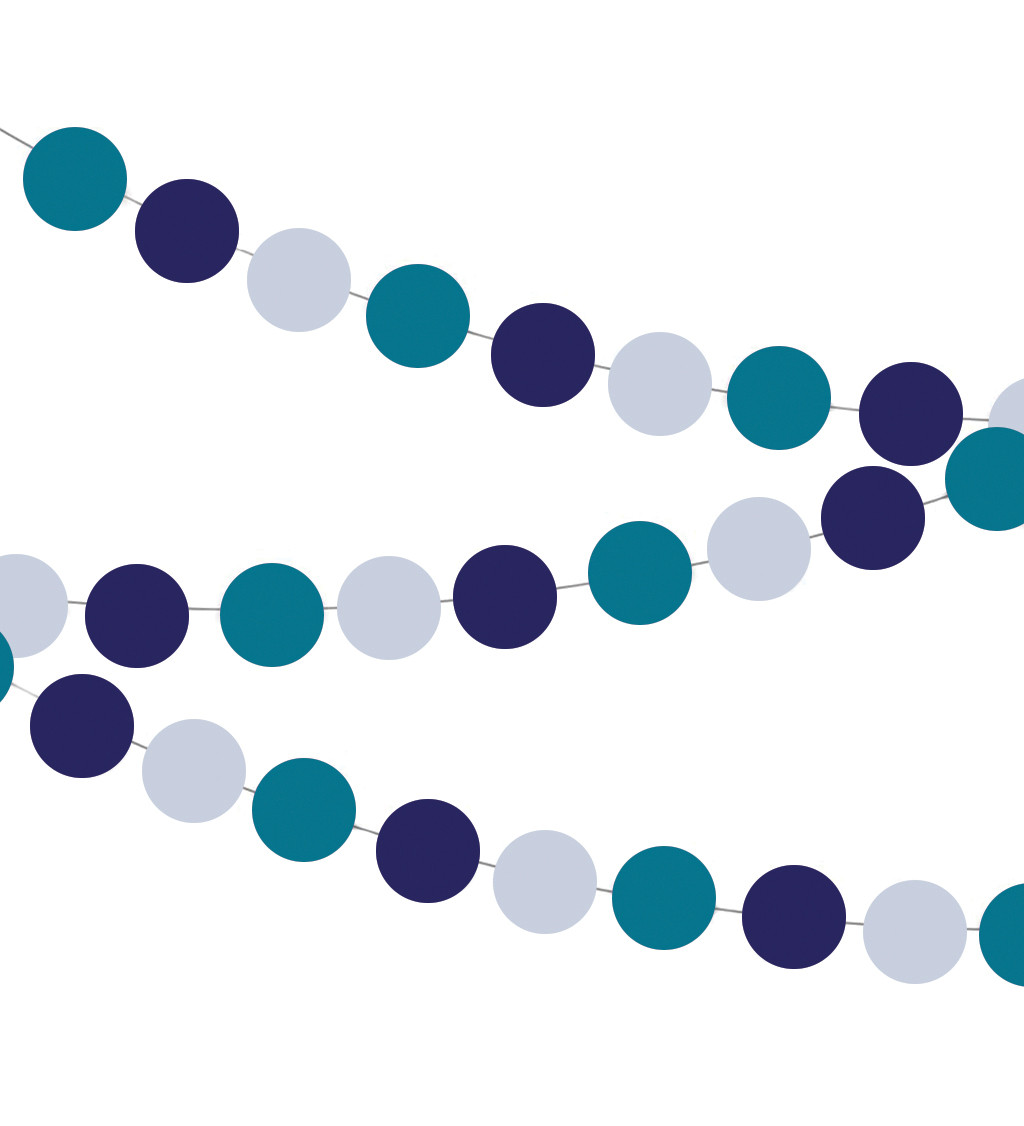 Dekorační girlanda koule - Modrá