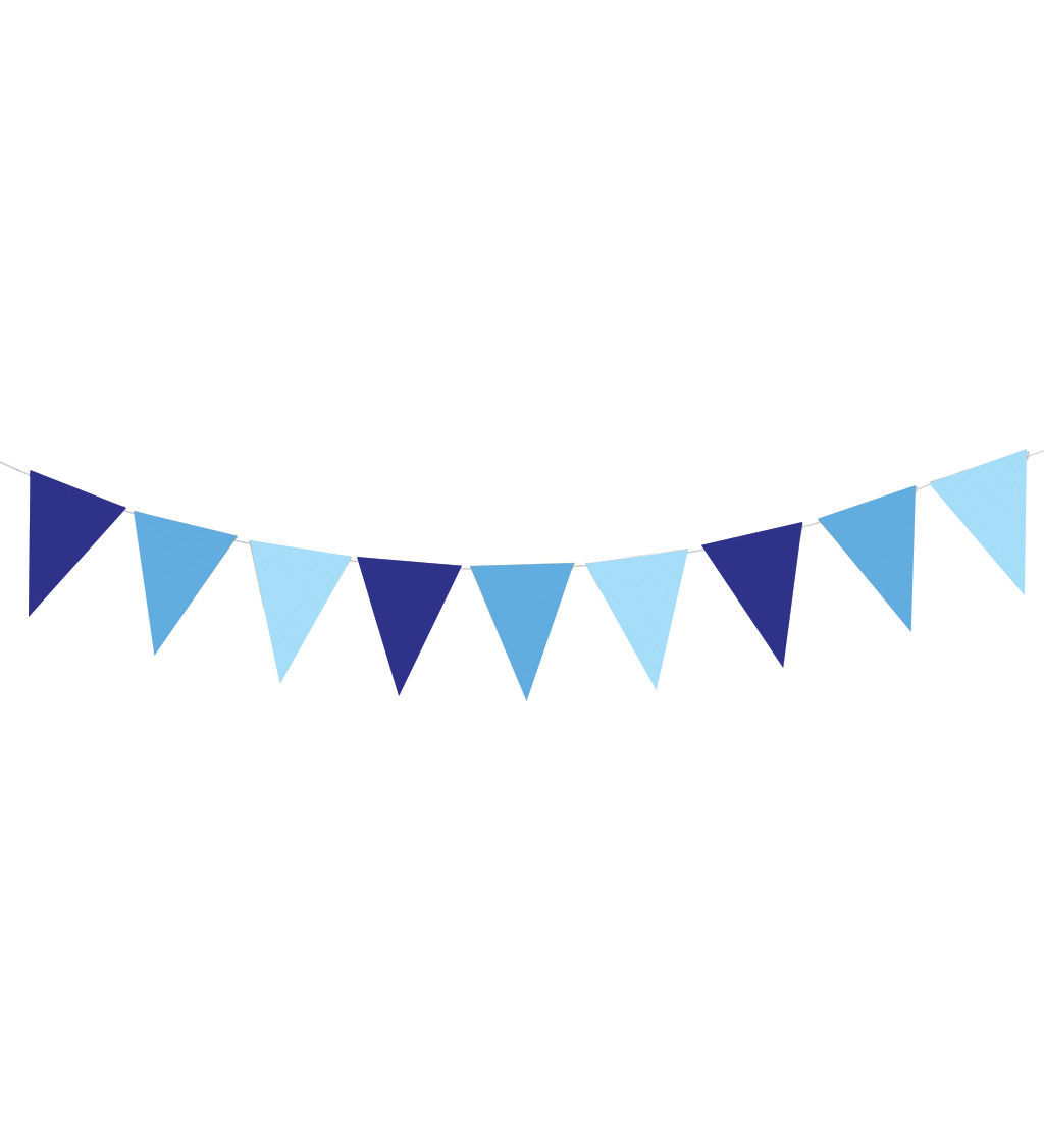 Dekorační girlanda vlajky - Modrá