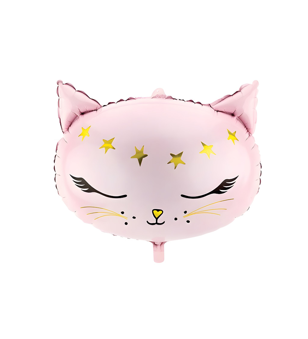 Fóliový balónek - Růžová kočička