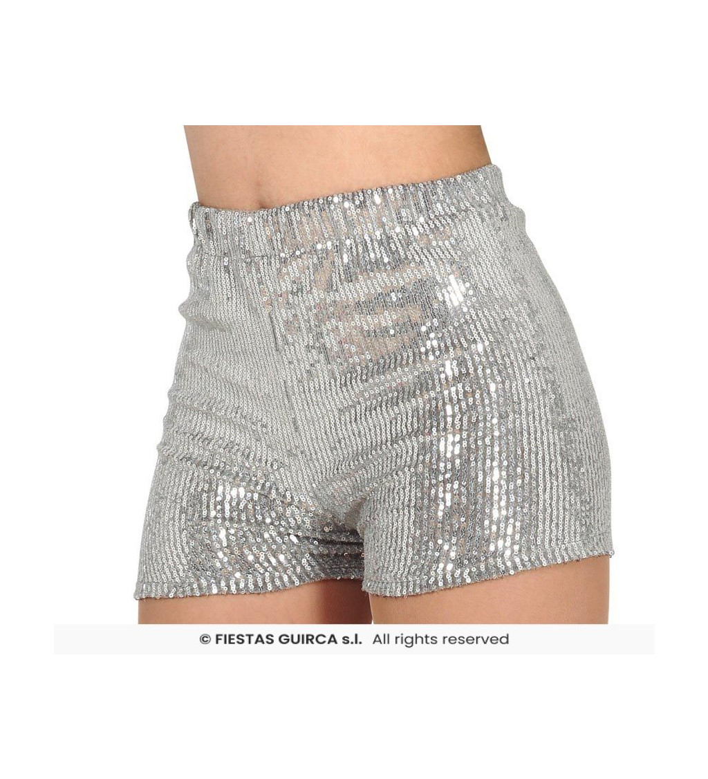 Šortky - stříbrné