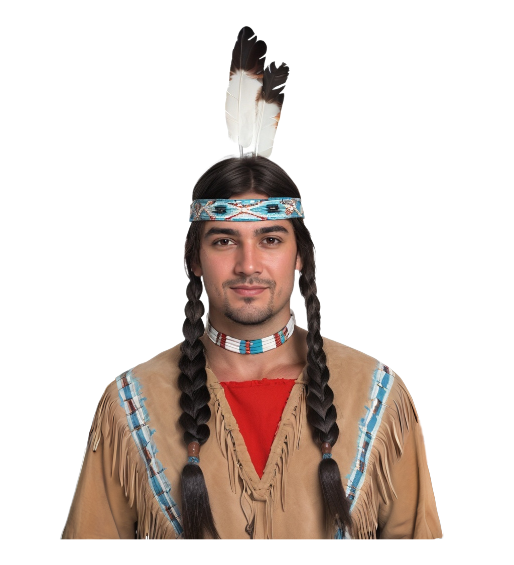 Pánská paruka – indiánský náčelník