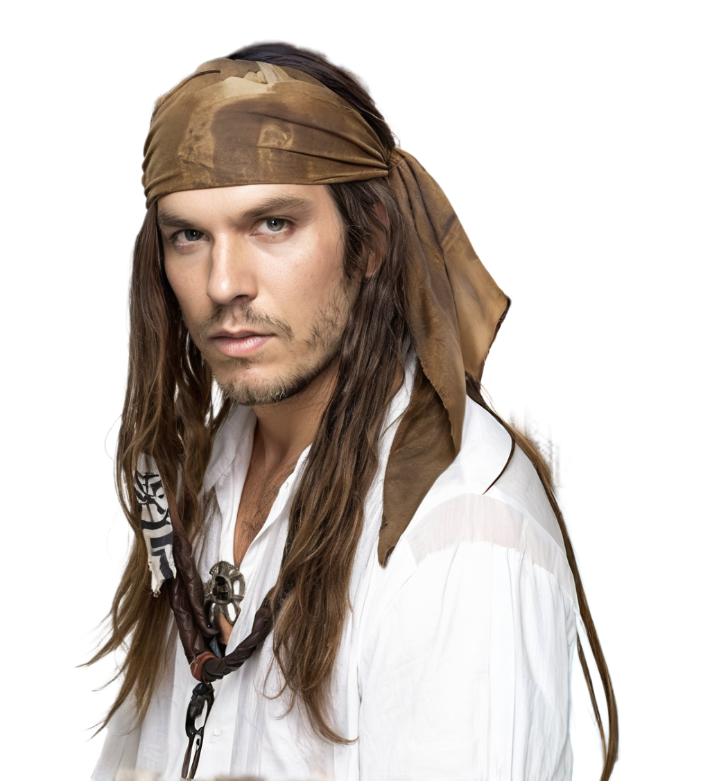 Pánská paruka – pirátský kapitán