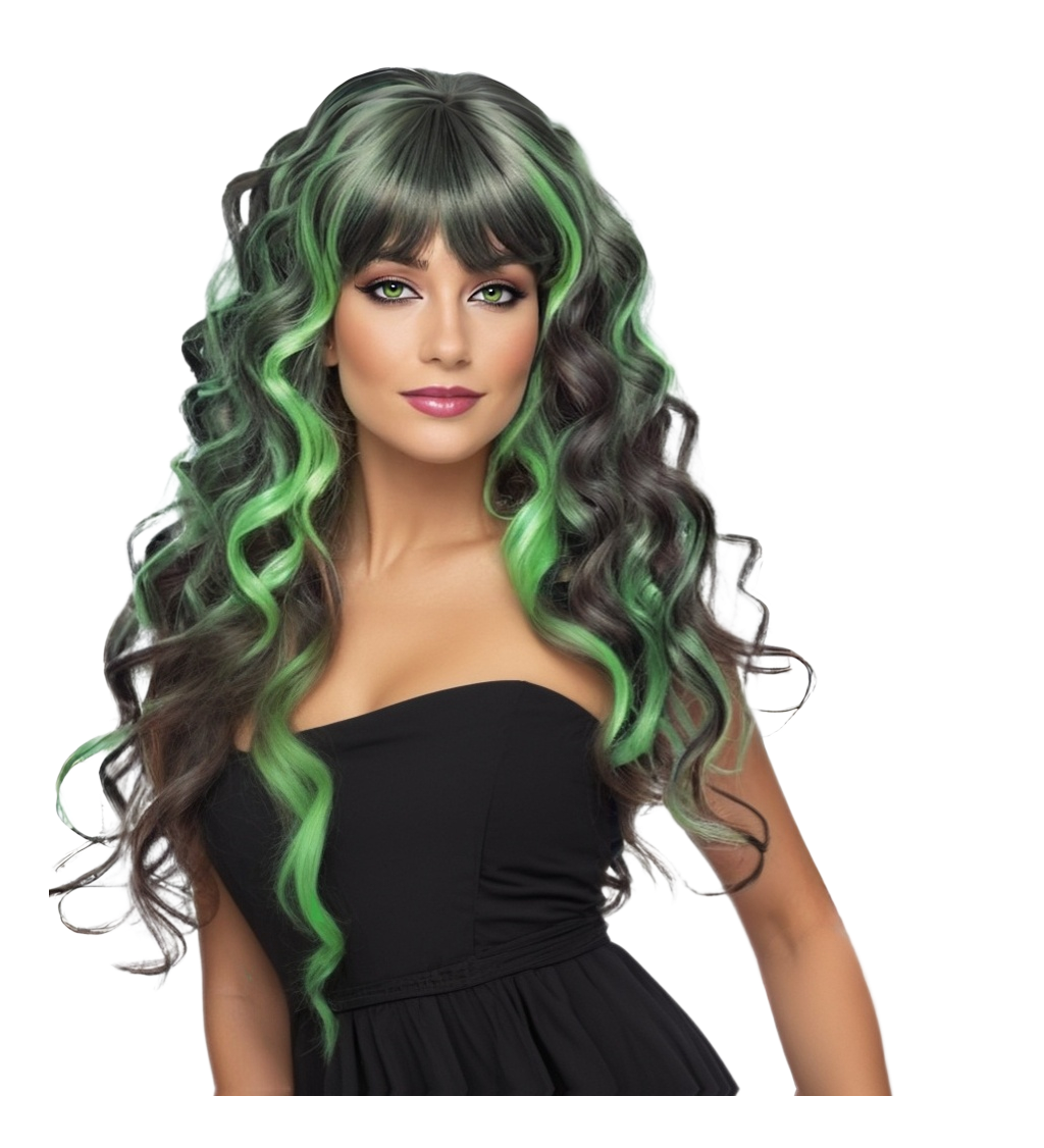 Paruka pro ženy – zelený melír