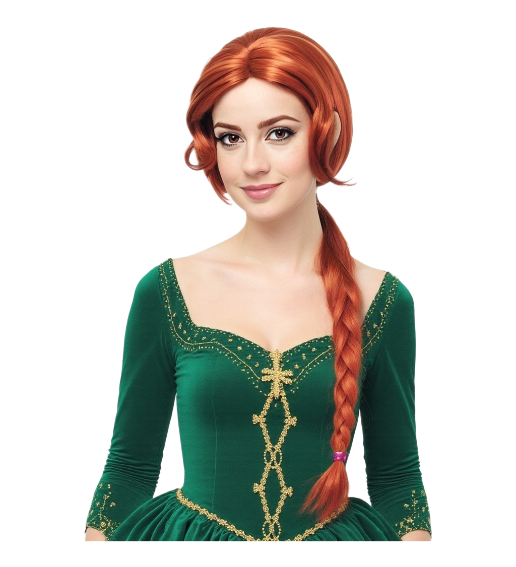 Dámská pohádková paruka – zelená princezna