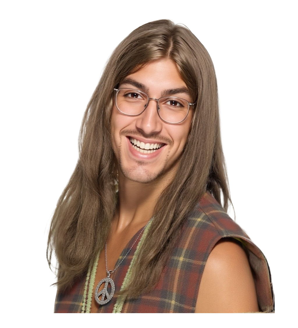 Retro paruka pro muže – styl 80. let