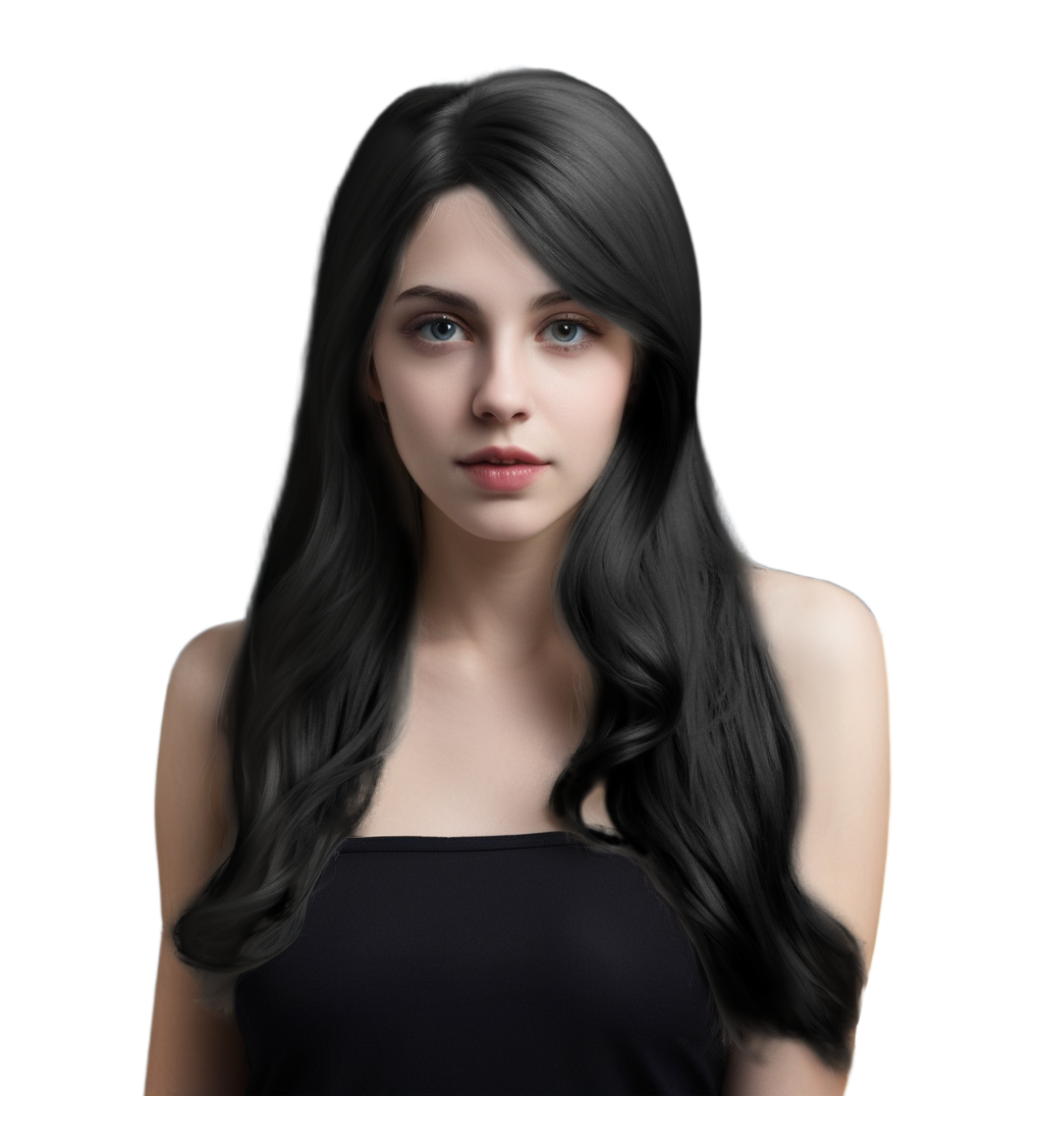 Černá dámská paruka Denise