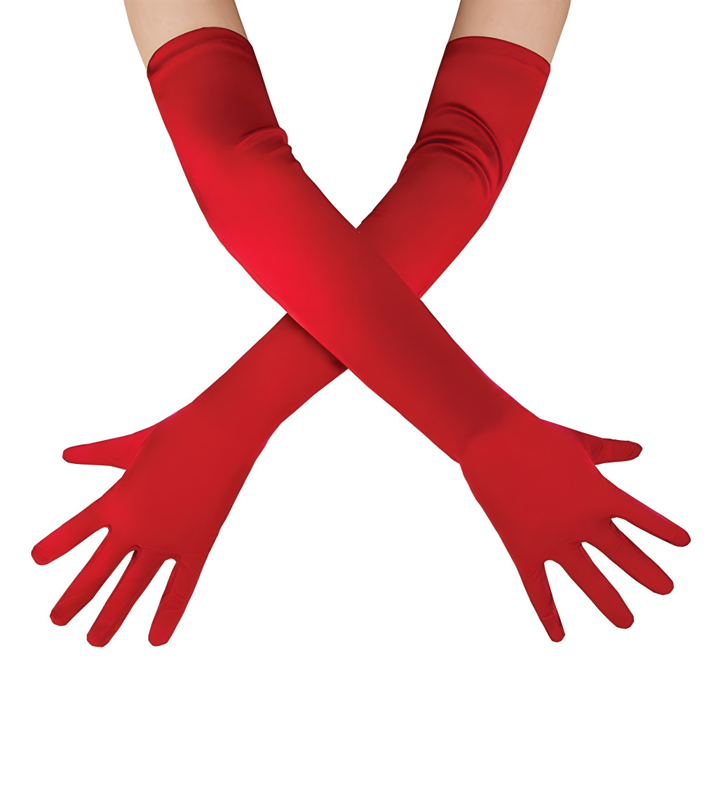 Dlouhé červené rukavice