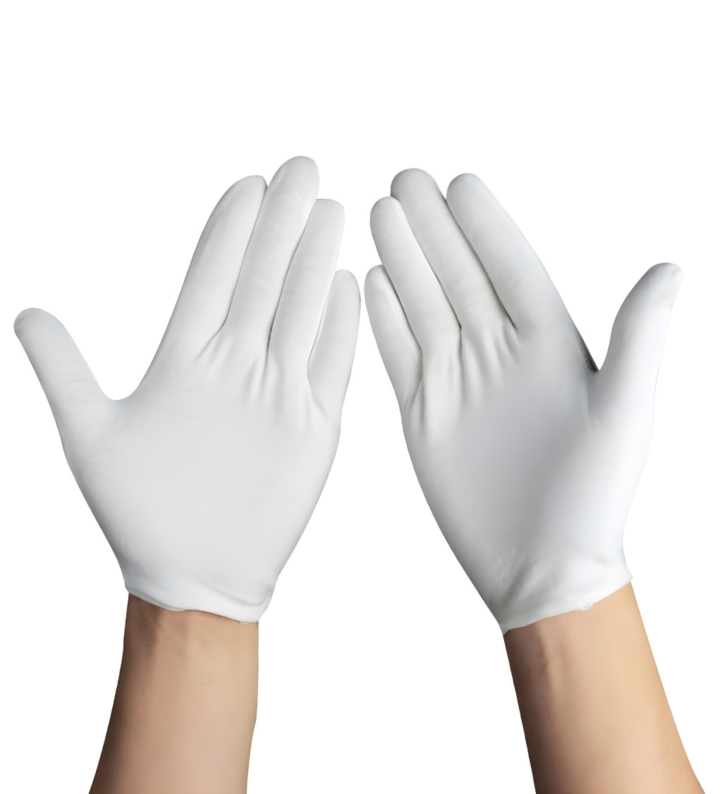 Pánské bílé rukavice