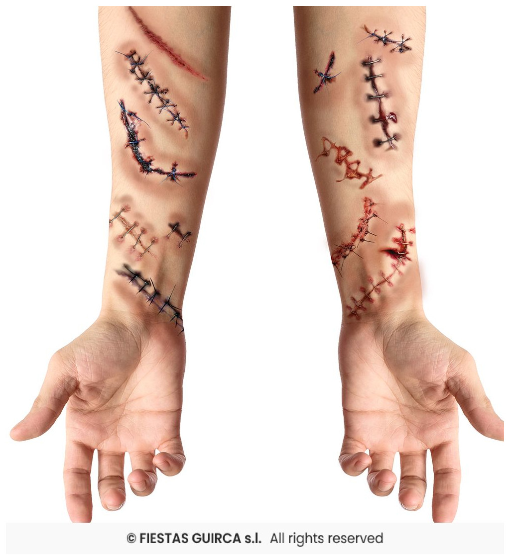 Sada tetovaček - jizvy