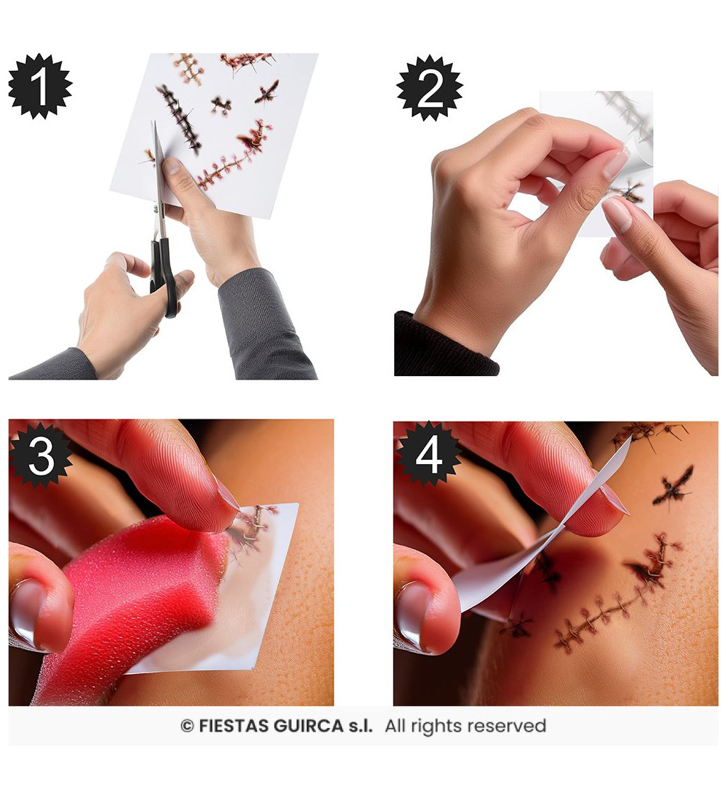 Sada tetovaček - jizvy