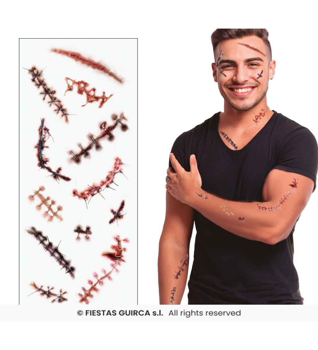 Sada tetovaček - jizvy