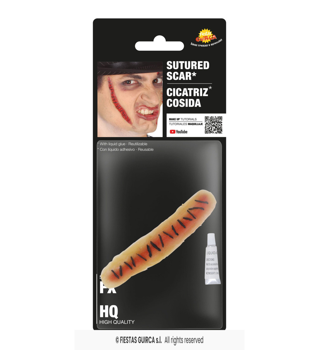 Jizva - šitá kůže