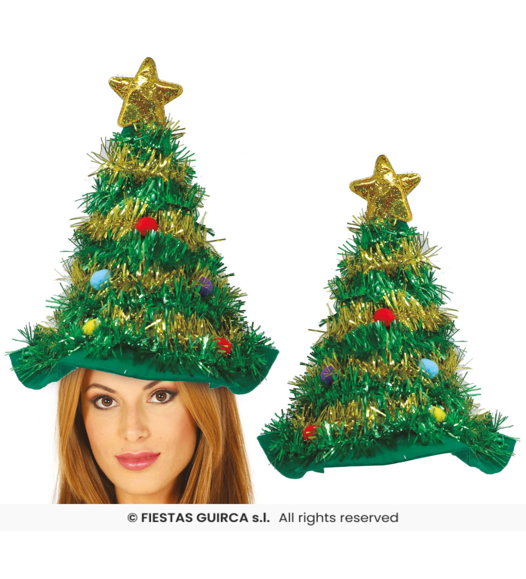 Čepice - vánoční stromeček