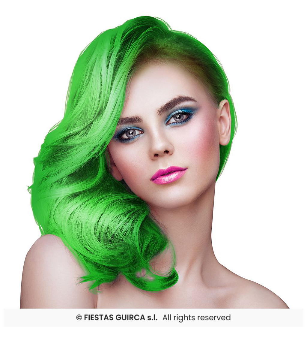 Zelený sprej na vlasy