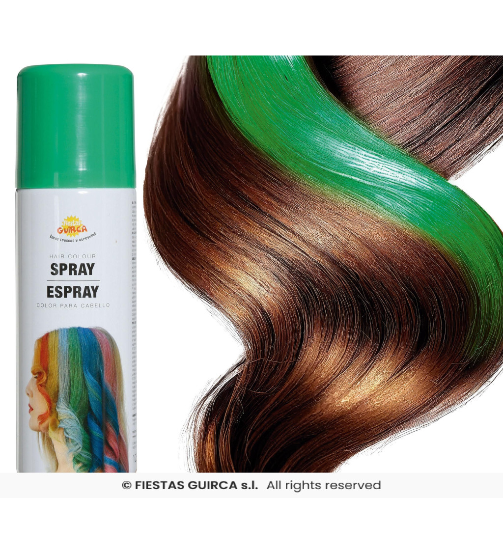 Zelený sprej na vlasy