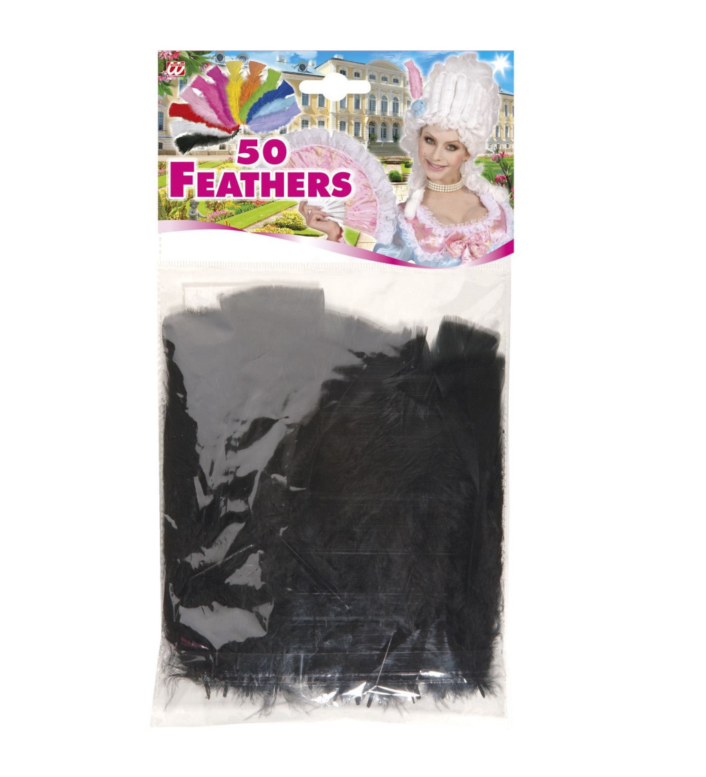 Peříčka 50 ks - černé