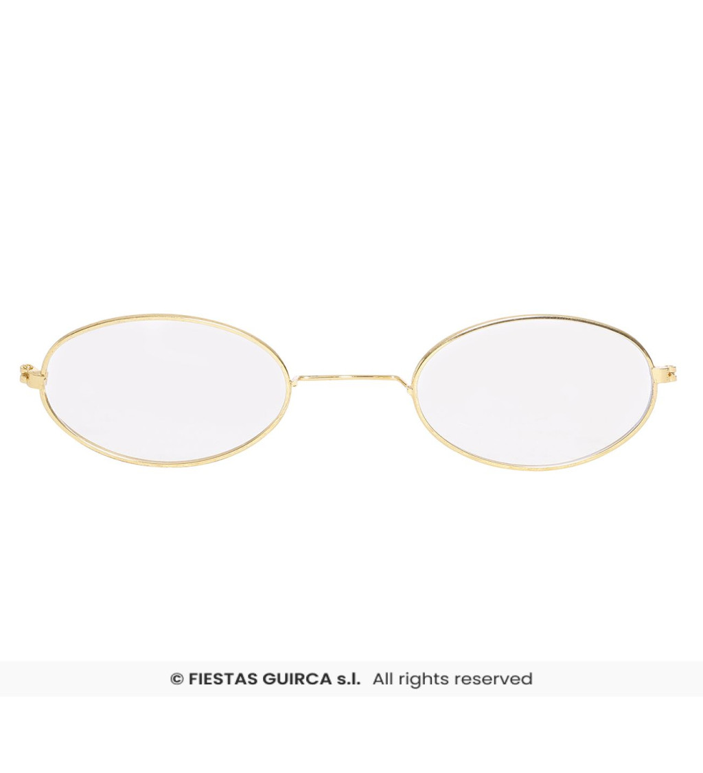 Zlaté oválné brýle