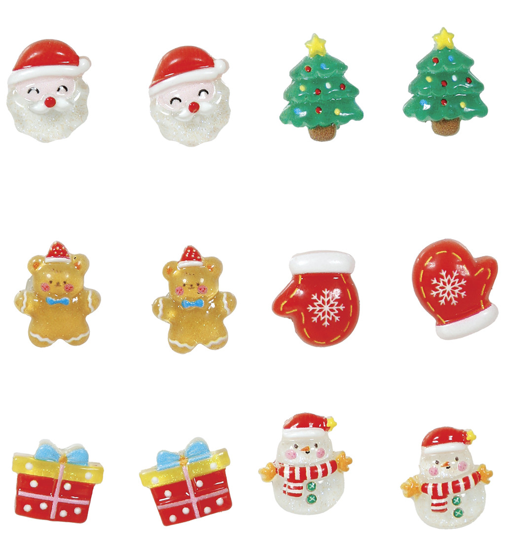 Vánoční náušnicový set – různé motivy