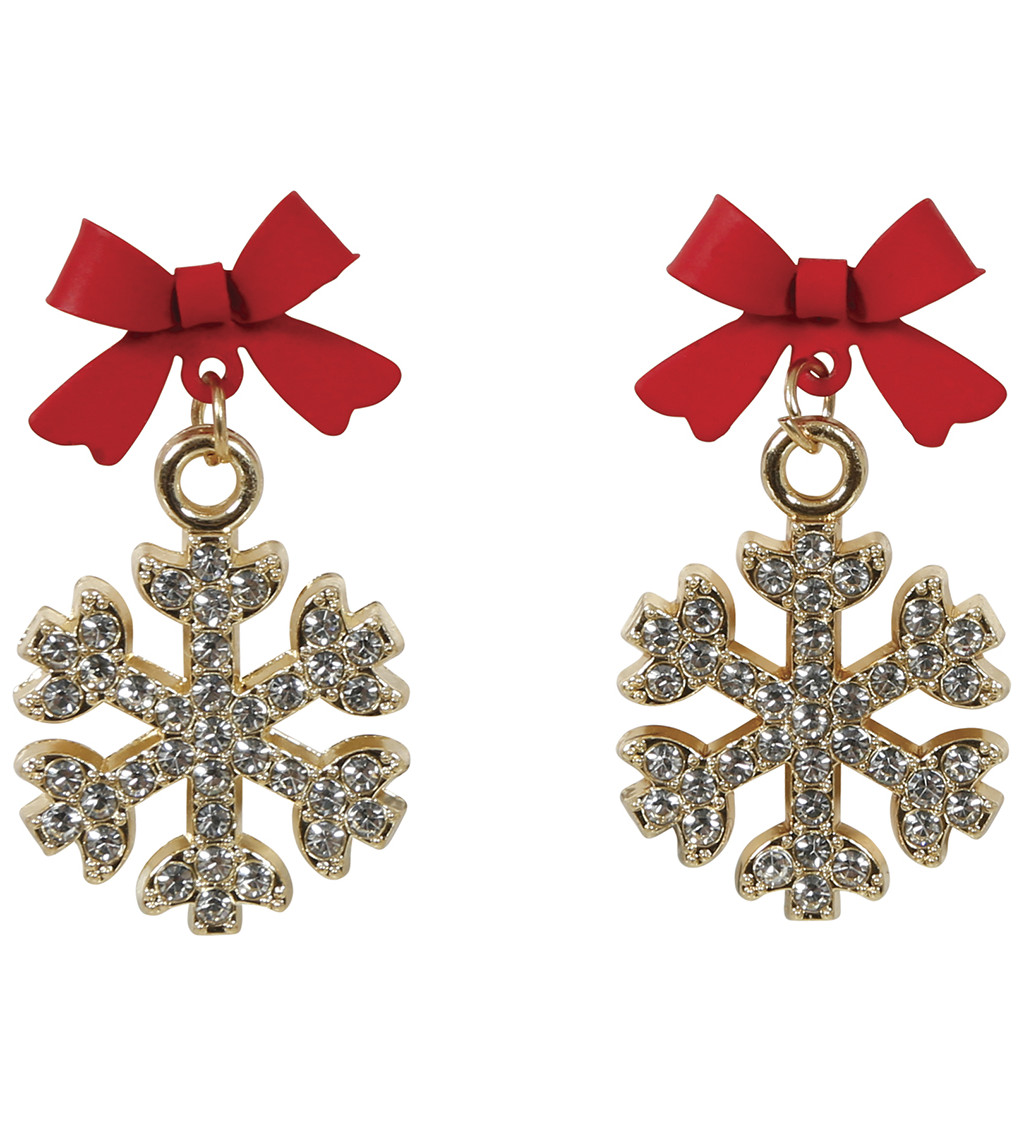 Náušnice s motivem sněhových vloček