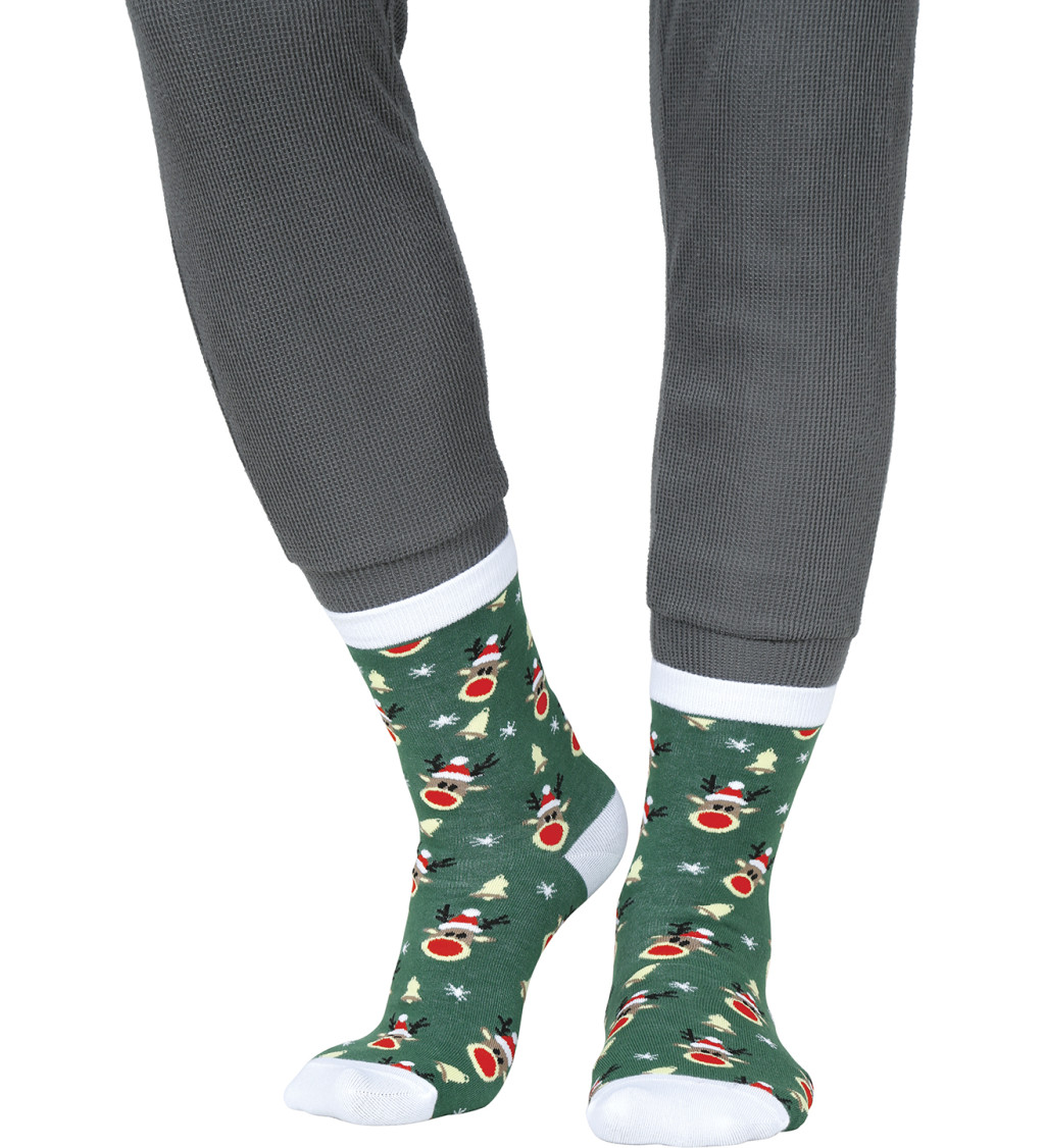 Vánoční ponožky s motivem sobíka