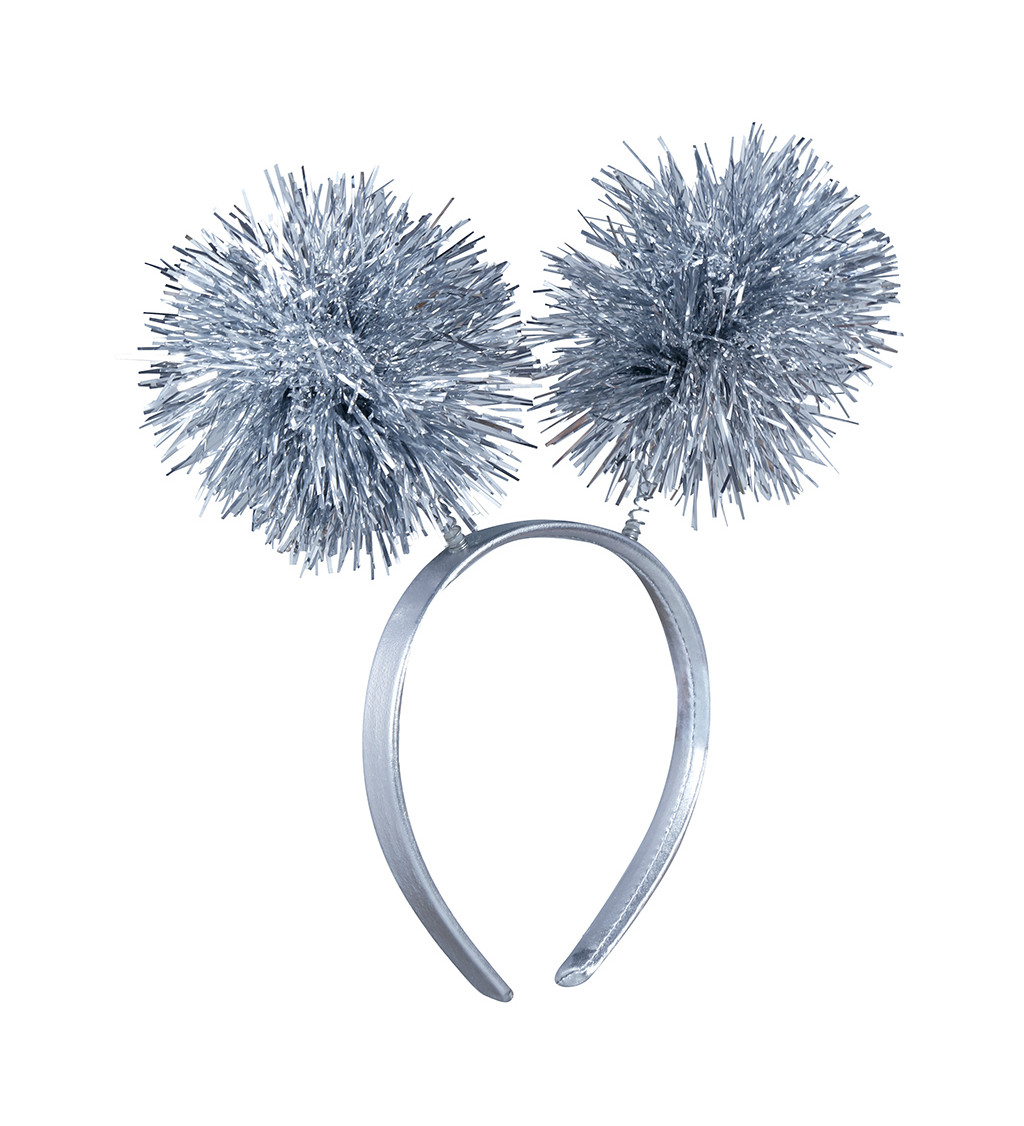 Party čelenka se stříbrnými třásněmi